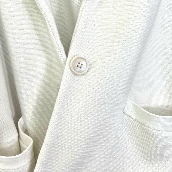 J. Crew Cecile Relaxed sweater-blazer Ivory Merino Wool Blend Size XS BF013 NWT - Picture 10 of 12
